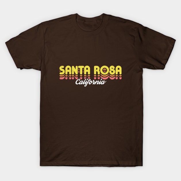 Retro Santa Rosa California T-Shirt by rojakdesigns